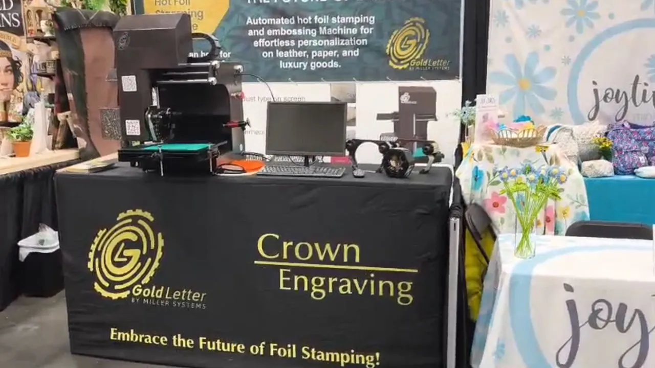 Gold Letter booth at CPE Summer 2025 showcasing its digital foil stamping machine